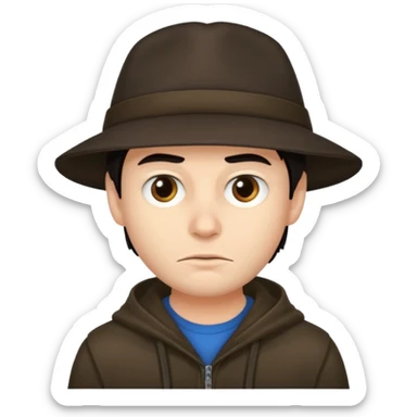 sneaky guy looking suspicious sticker