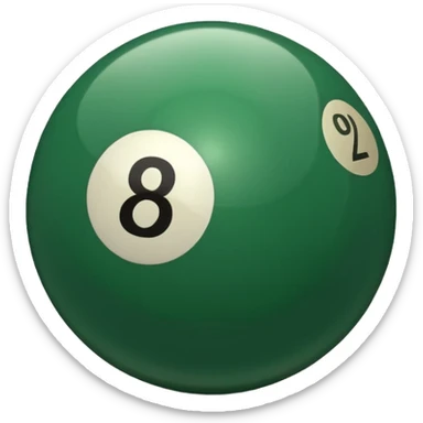 green billiard ball 7 number  sticker