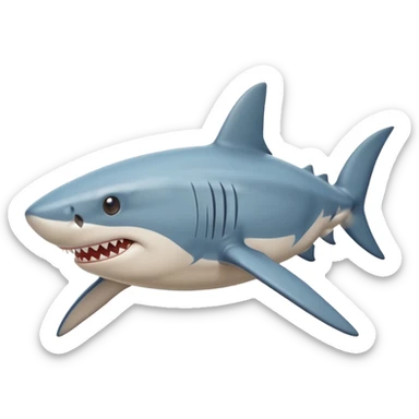 Q el tiburón tenga patas y y q este feliz  sticker