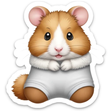 hamster with socks on his legs sticker