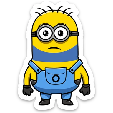 crying minion with tears sticker