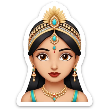Indian with fair skin, coquette girlie, sticker