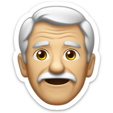 Crazy old man don't know english language sticker