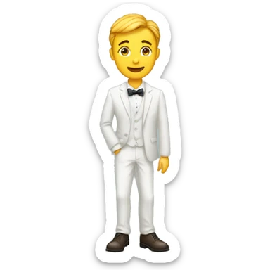 Un homme genou au sol qui demande en mariage  sticker