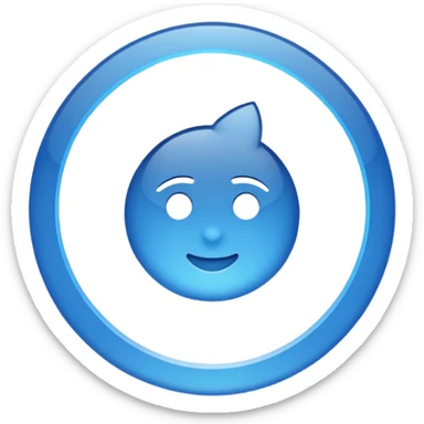 Verificación Azul lines del centro blancas sticker