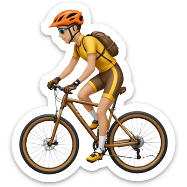 Bicicleta Mtb, ciclista montado, montaña sticker