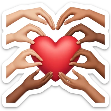 Manos de corazon de colores sticker