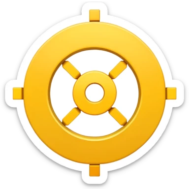 ultra-minimal chakana symbol made of only basic geometric shapes, apple emoji style sticker