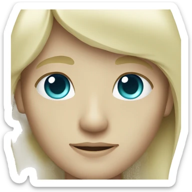 blonde boy with aquamarine eyes  sticker