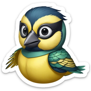 A great tit bird that is also a burglar. sticker
