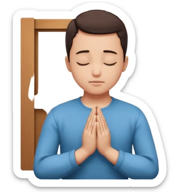 pray to the lord in the peace of our home sticker