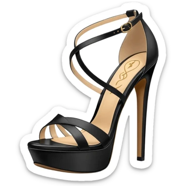 platform heel sandal, stiletto sticker