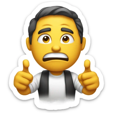 emoji shrugging hands incensed sticker