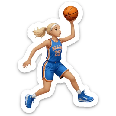 Basketball dunk girl sticker