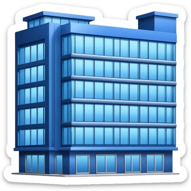building in the night with blue Signboard sticker