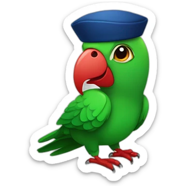 jew israelian parrot with a kippa sticker