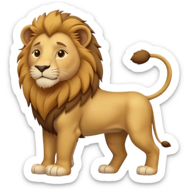 FULL BODY panthera leo male style wild, full flat  cute side profile design in 3d soft l centered composition cartoon style128x128 pixels
1 tail sticker