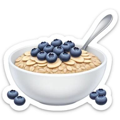 Oatmeal bowl with blueberries sticker