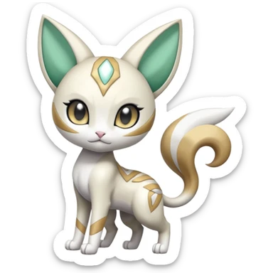 Meloetta-Gatomon-Pokémon-Fakémon-fusion-hybrid-creature sticker
