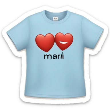 T-shirt with the inscription “I ❤️ mari” sticker