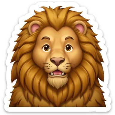 Cowardly Lion from The Land of Oz with golden brown fur sticker