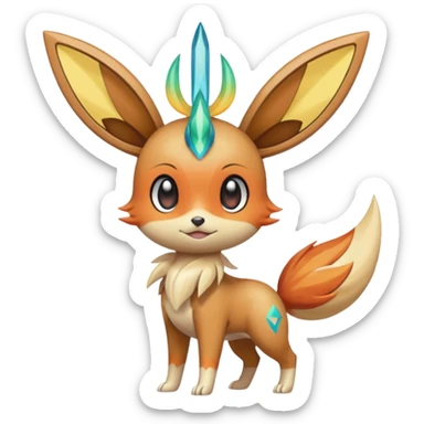 Meloetta-Victini-Tropius-Aurorus-Eevee-Cresselia-fusion sticker