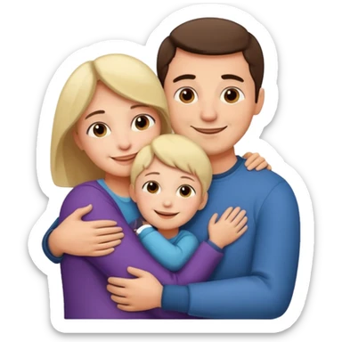 abrazar a mi papa mama sticker