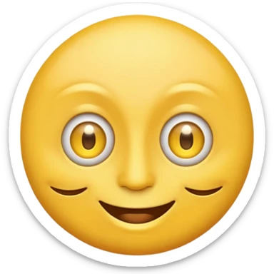 Emoji face with a third eye in it's forehead sticker