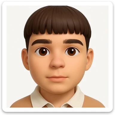 Create a highly realistic emoji based on the provided photo, preserving all facial details but removing pimples and mustache. The style should resemble the 3D Emoji style with realistic likeness, capturing the essence of the original image in a 3D fluent emoji manner. sticker