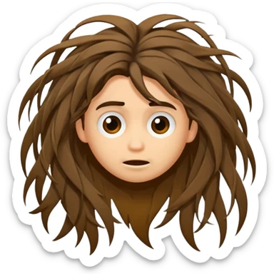 disheveled hair sticker
