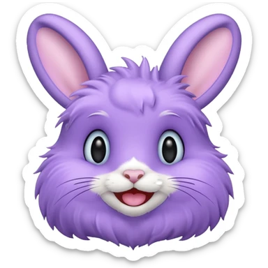 A Lavender bunny expresses very happiness 🐰 sticker