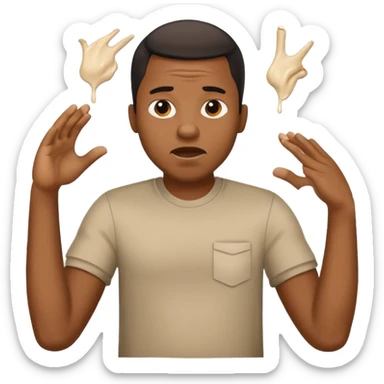  Black Man throwing up bdk  sticker