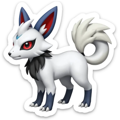 Garurumon-Meloetta-Zangoose-Absol-fusion-hybrid-creature (full body) sticker
