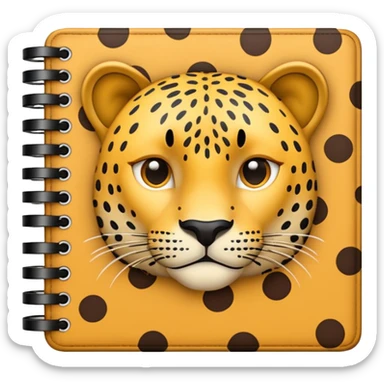 leopard patterned notebook sticker