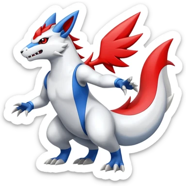 reshiram-Zangoose-Gabite-Fusion (full body) sticker