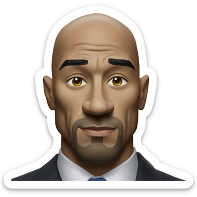US president The Rock in Warcraft style, oil paint, mysterious eyes, intricate lips, masterpiece pose, odd perspective, beautiful, desirable, logical, midsommar, ikea sticker
