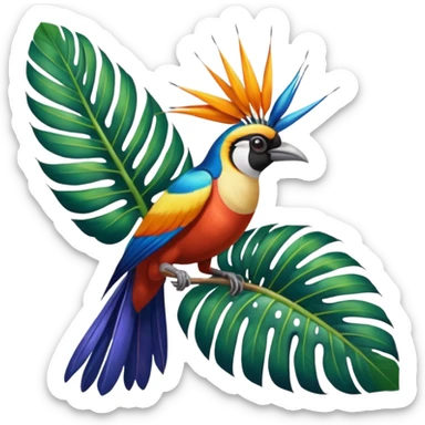 Hyperrealistic, insane detail,8k, still life, colorful, isolated, Wilson’s Bird-of-Paradise, bird.  No emoji icons, no emoji faces, no human figures. sticker