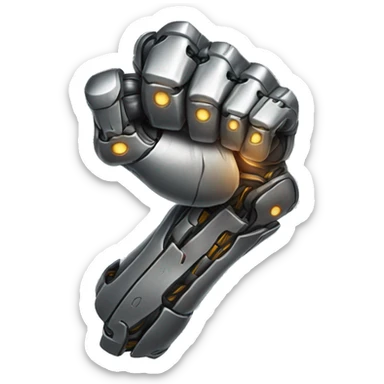 Cyborg arm only flexing bicep and shoulder sticker