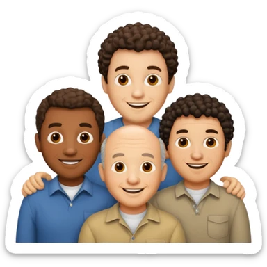 3 Stooges Larry Moe Curly sticker