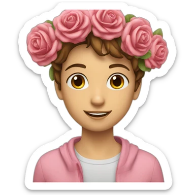 Written Have a nice weekend with a bunches of roses sticker