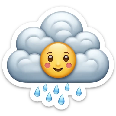 rainy clouds sticker