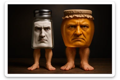 crea una fotografia ratio 16.9 identica a esta no debes cambiar nada solo darmela en estilo Foto hiper realista,no debes agrgar elementos ni letras todo debe permanecer igual y con la isma paleta de colores y expresiones.puede arreglar unpoco parta qsean mas vivos los colores sticker