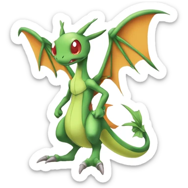  Cool Edgy Scyther-Grovyle-Flygon-Fakemon full body sticker