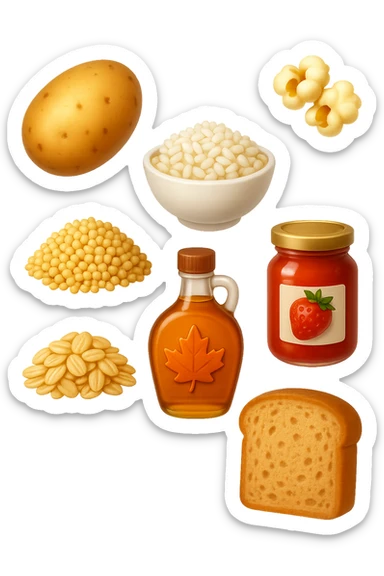 EMOJI STILE IPHONE DI Patate
Riso
Popcorn
Avena
Quinoa
Sciroppo d’acero
Marmellata di fragole
Pane di farro, fluttuano in aria REALISTICA 4K sticker