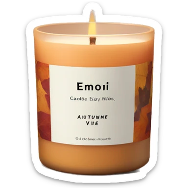 autumn vibe candle sticker