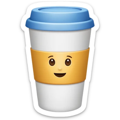 Paper coffee cup sticker