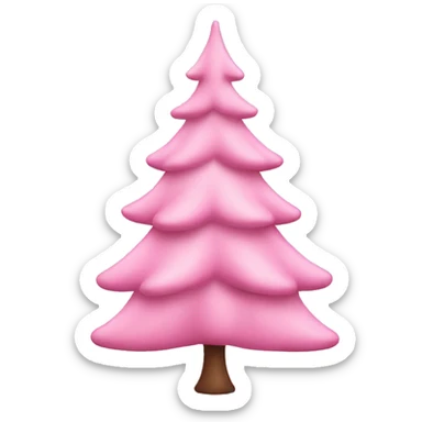 baby pink christmas tree sticker