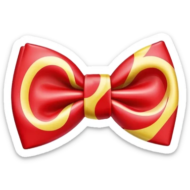 Bow tie and candy combination sticker