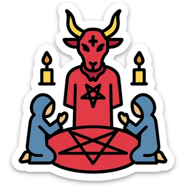 Satanic ritual sticker