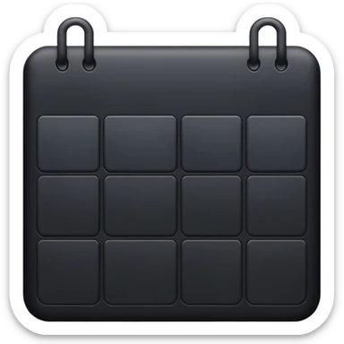 payment schedule — a black matte calendar sticker